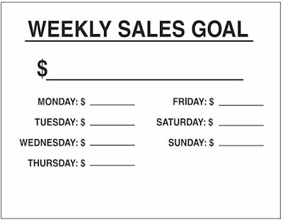 Deja Vu Sales Goal Sign DVSSIGN0018