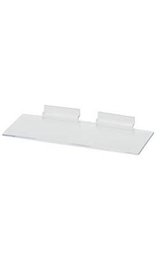  4 x 10 inch Clear Plastic Shelves for Slatwall