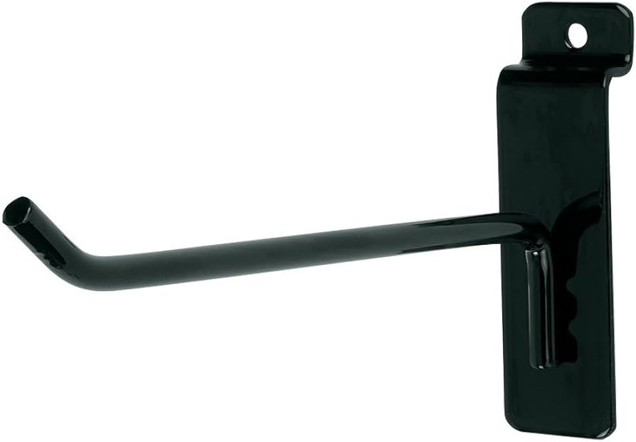 6 inch Black Peg Hook for Slatwall GBBSSW089
