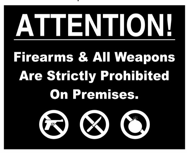 Firearms Signage GBBSRU98