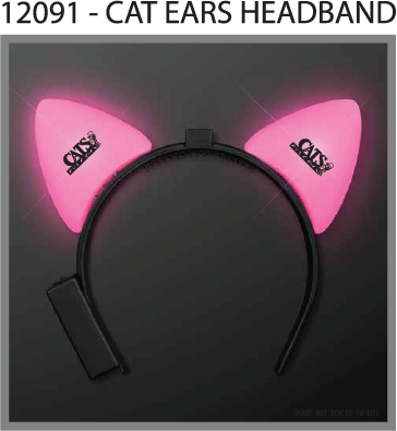 LED Cat Ears Headband - 1 location Imprint GBBAL12091