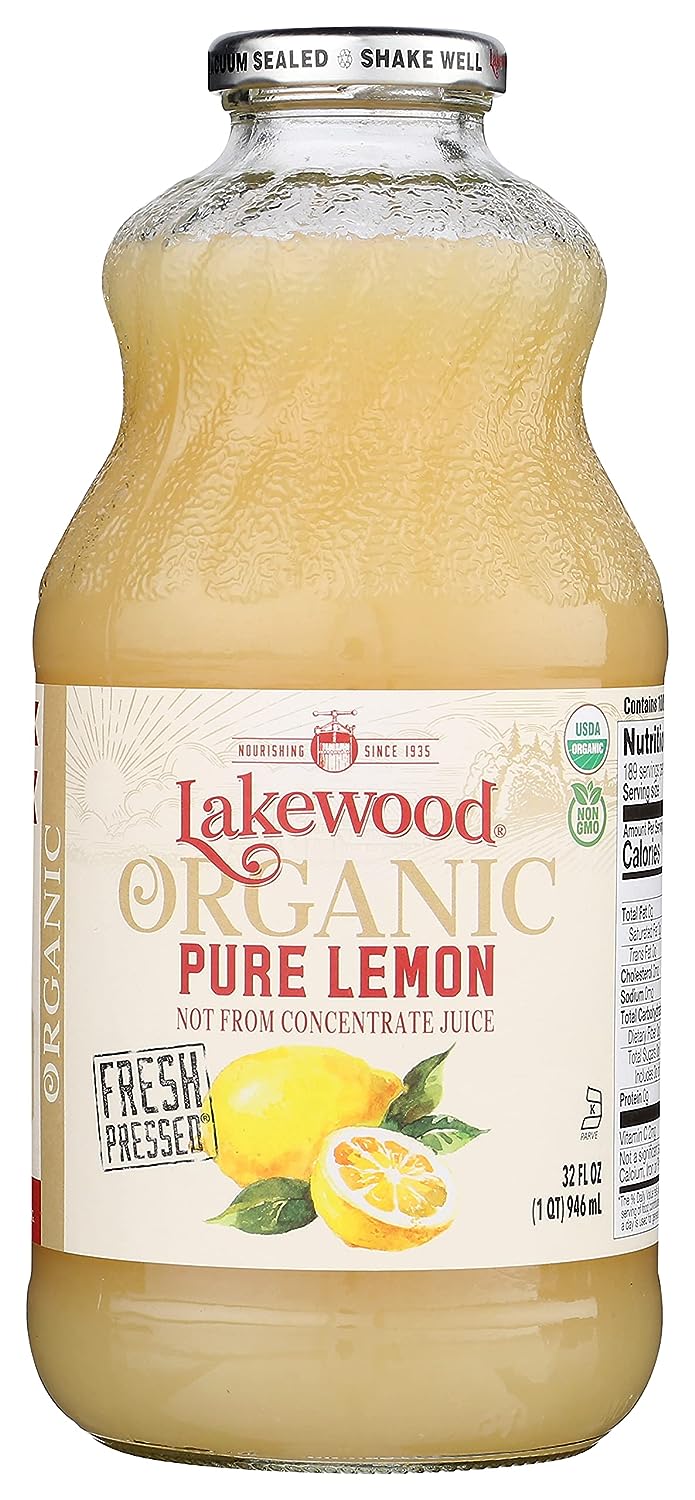 Lakewood Organic Pure Lemon, 32 Ounce (Pack of 6) GBBSAM286