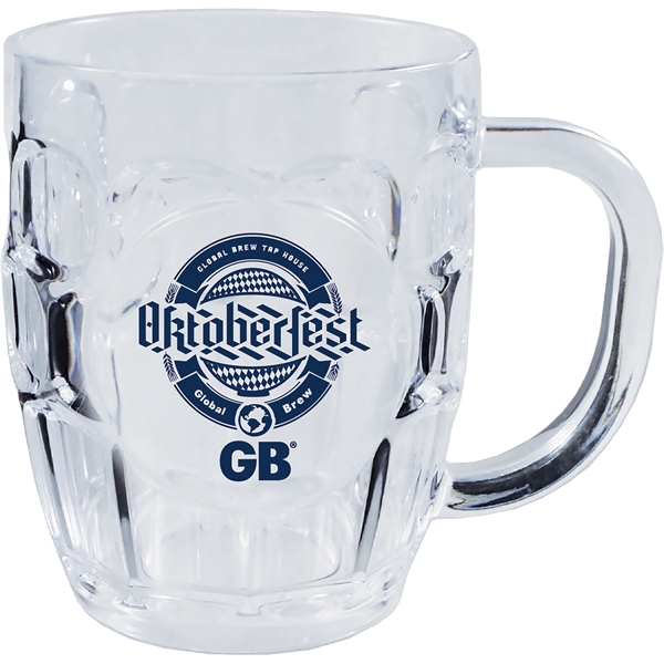 Customizable 20 oz. Clear Plastic Dimple Mug With Handle GBB20987
