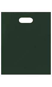 Medium Low Density Dark Green Merchandise Bags - Case of 1,000 GBBSSW555