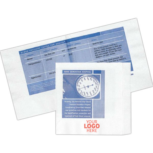 Customizable 2 Ply White Beverage Promo Napkin GBB5498